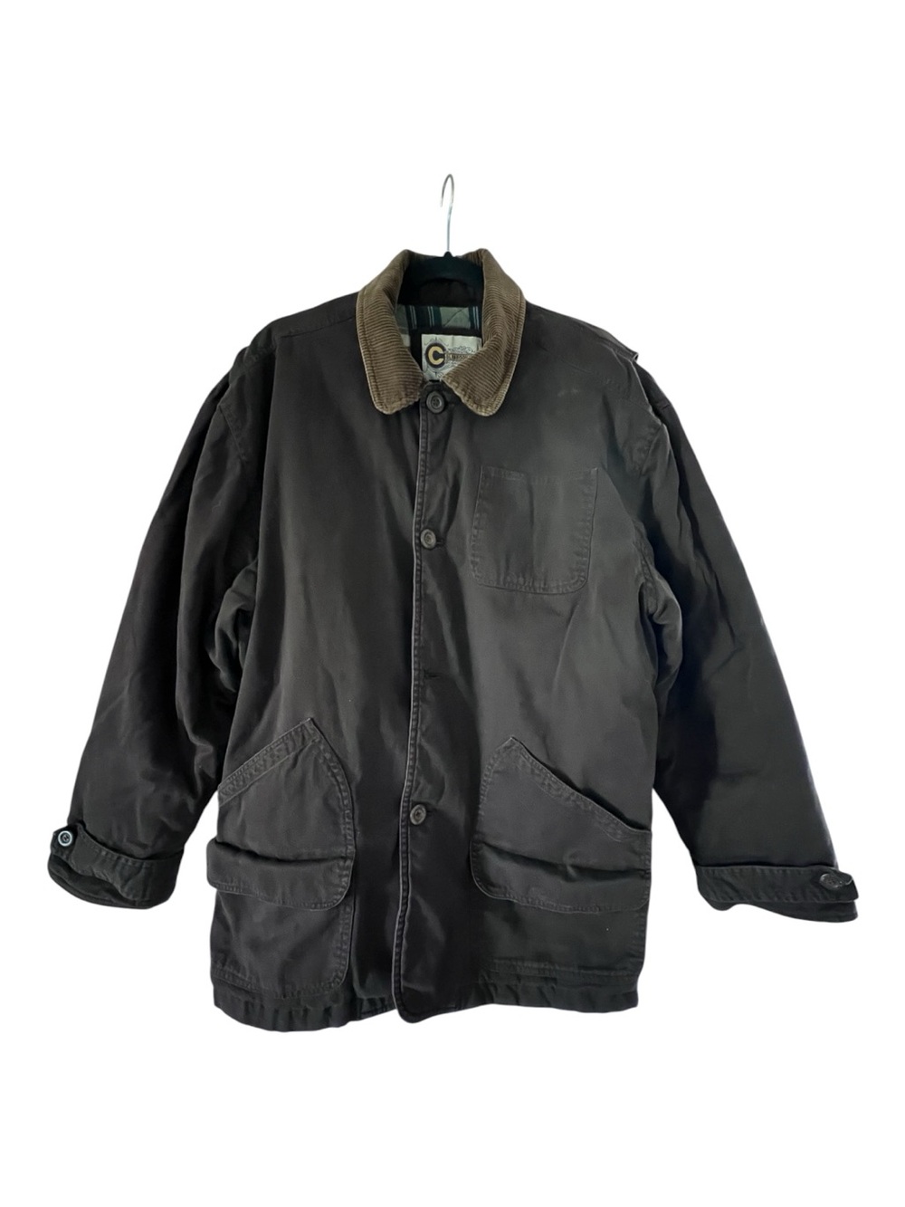 Men's Colebrook & Co Barn Jacket with Corduroy Collar Sz L